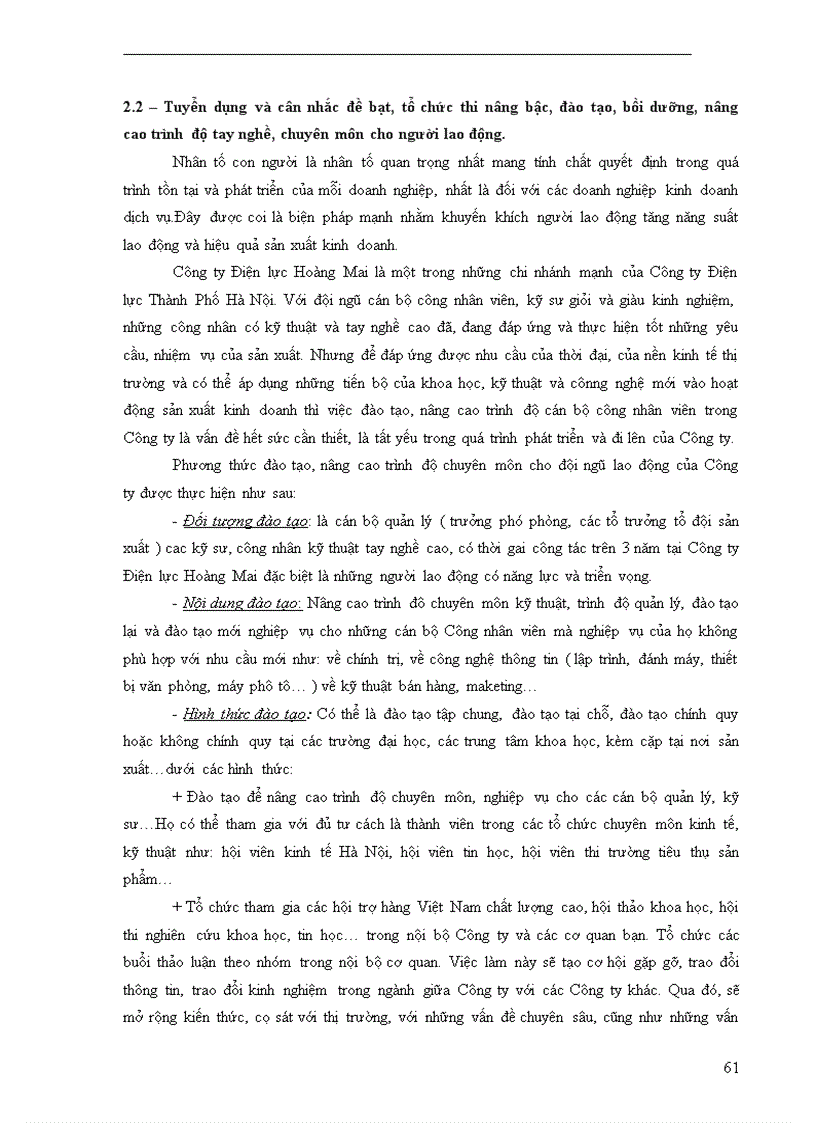 image for page Một số giải pháp nhằm tạo động lực cho người lao động tại Công ty Điện lực Hoàng Mai