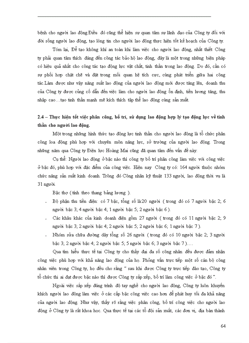 image for page Một số giải pháp nhằm tạo động lực cho người lao động tại Công ty Điện lực Hoàng Mai