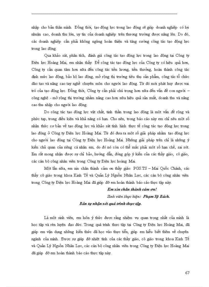 image for page Một số giải pháp nhằm tạo động lực cho người lao động tại Công ty Điện lực Hoàng Mai