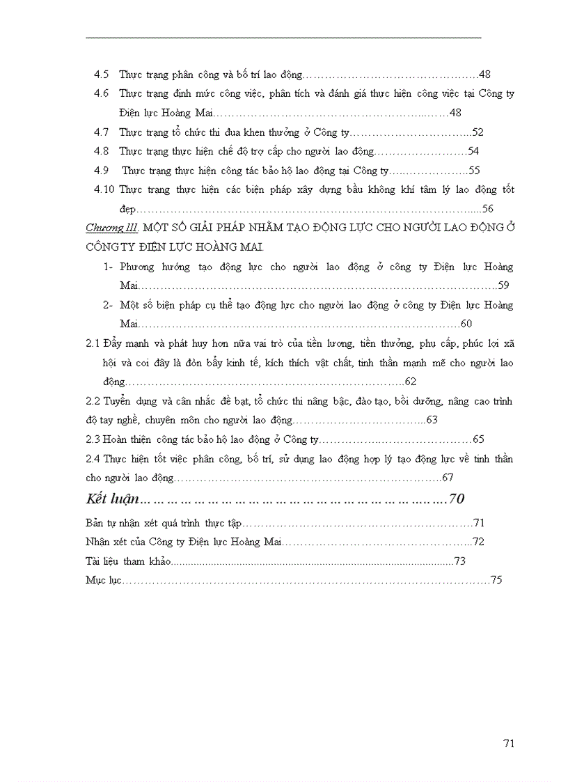 image for page Một số giải pháp nhằm tạo động lực cho người lao động tại Công ty Điện lực Hoàng Mai