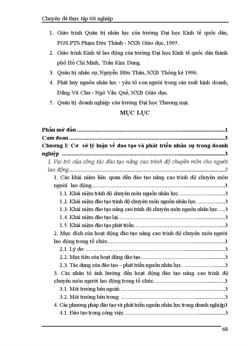 image for page Nâng cao hơn nữa hiệu quả công tác đào tạo và phát triển nguồn nhân lực tại Xí nghiệp Thoát nước số 3 thuộc Công ty TNHH Nhà nước một thành viên thoát