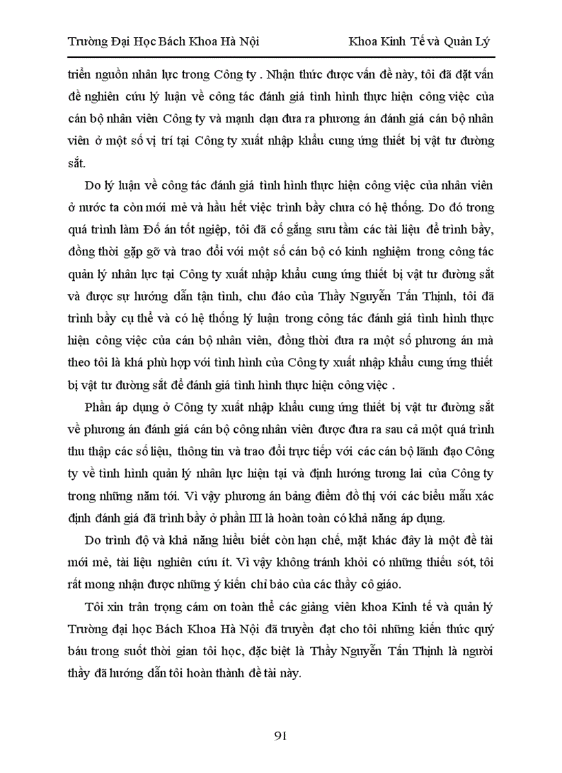 image for page Nghiên cứu và xây dựng chỉ tiêu đánh giá thực hiện công việc cho một số vị trí điển hình của cán bộ nhân viên ở Công ty xuất nhập khẩu cung ứng thiết