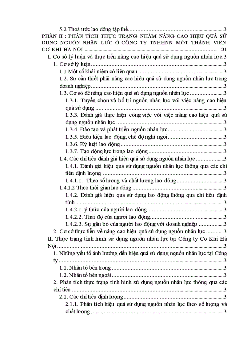 image for page Phân tích thực trạng nhằm nâng cao hiệu quả sử dụng nguồn nhân lực tại công ty TNHHNN một thành viên Cơ Khí Hà Nội