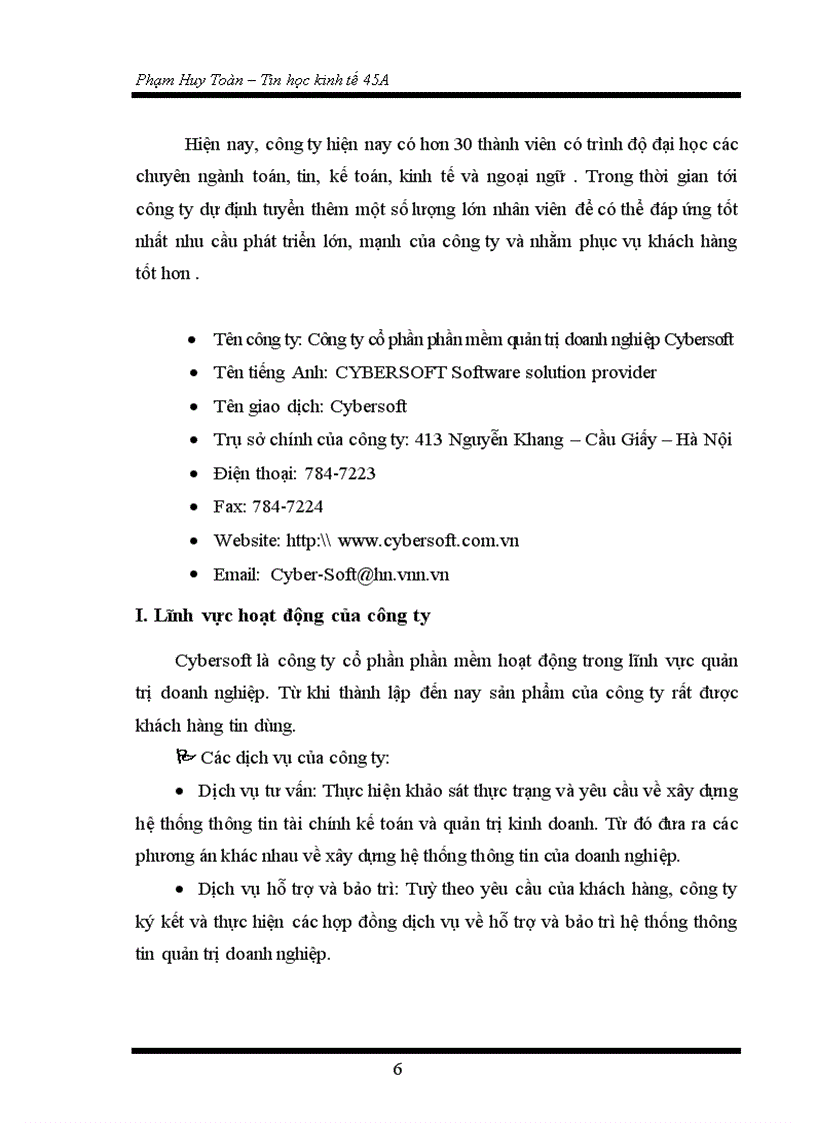 image for page Xây dựng phần mềm quản lý khách hàng tại Công ty CP phần mềm quản trị Doanh nghiệp CyberSoft