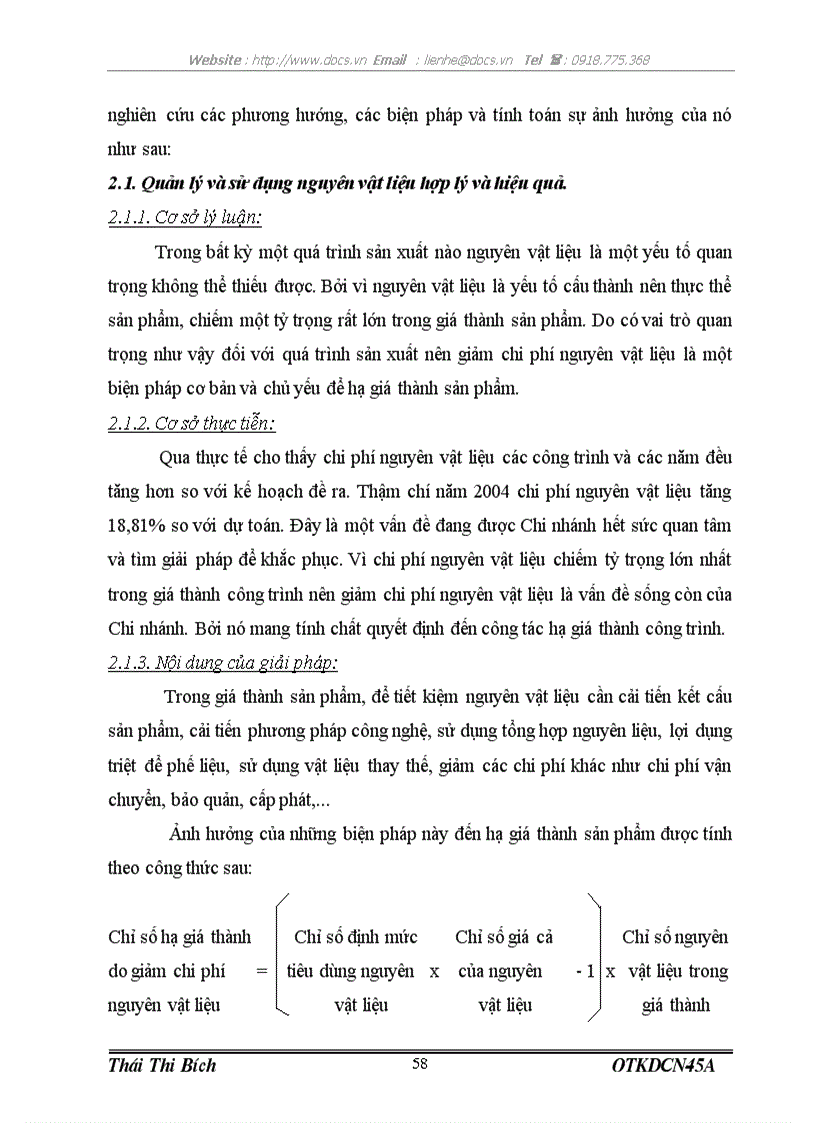 image for page 1số biện pháp hạ giá thành công trình cầu ở Chi nhánh Tổng Công ty xây dựng công trình giao thông 4 Hà Nội