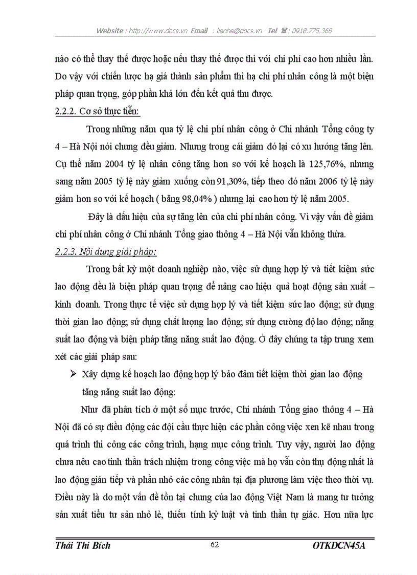 image for page 1số biện pháp hạ giá thành công trình cầu ở Chi nhánh Tổng Công ty xây dựng công trình giao thông 4 Hà Nội