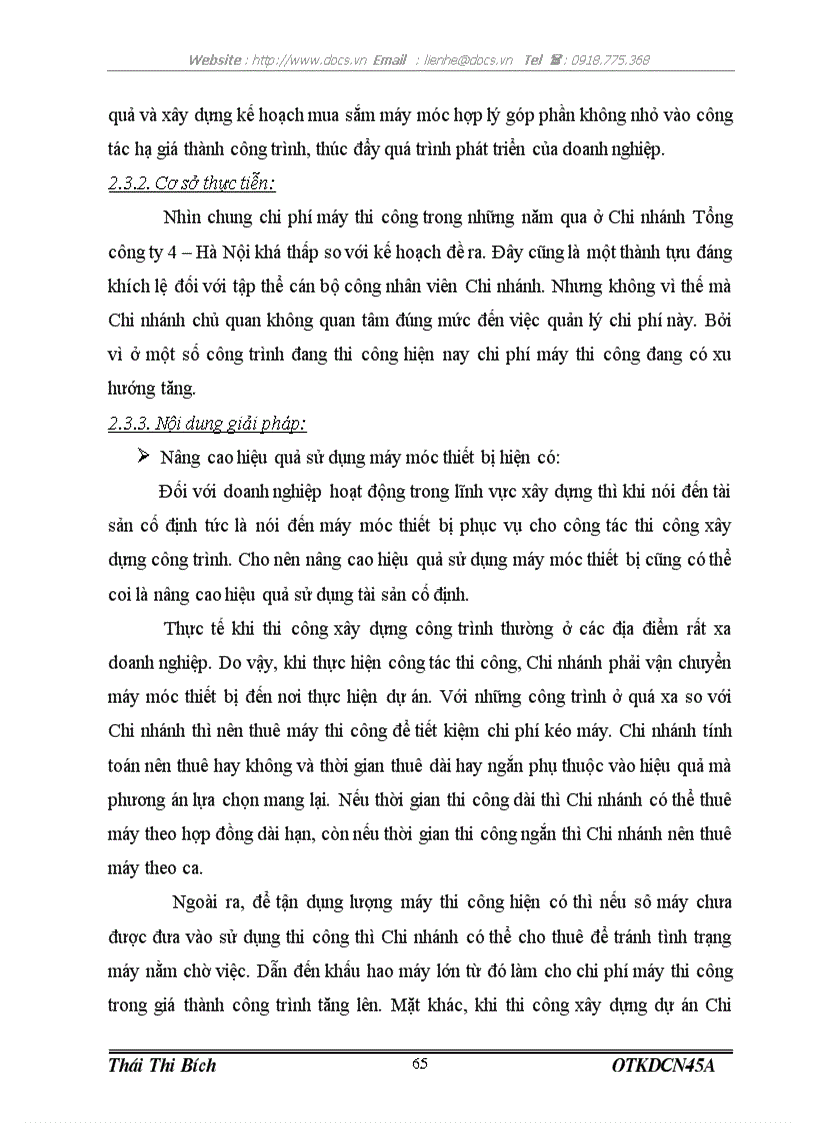 image for page 1số biện pháp hạ giá thành công trình cầu ở Chi nhánh Tổng Công ty xây dựng công trình giao thông 4 Hà Nội
