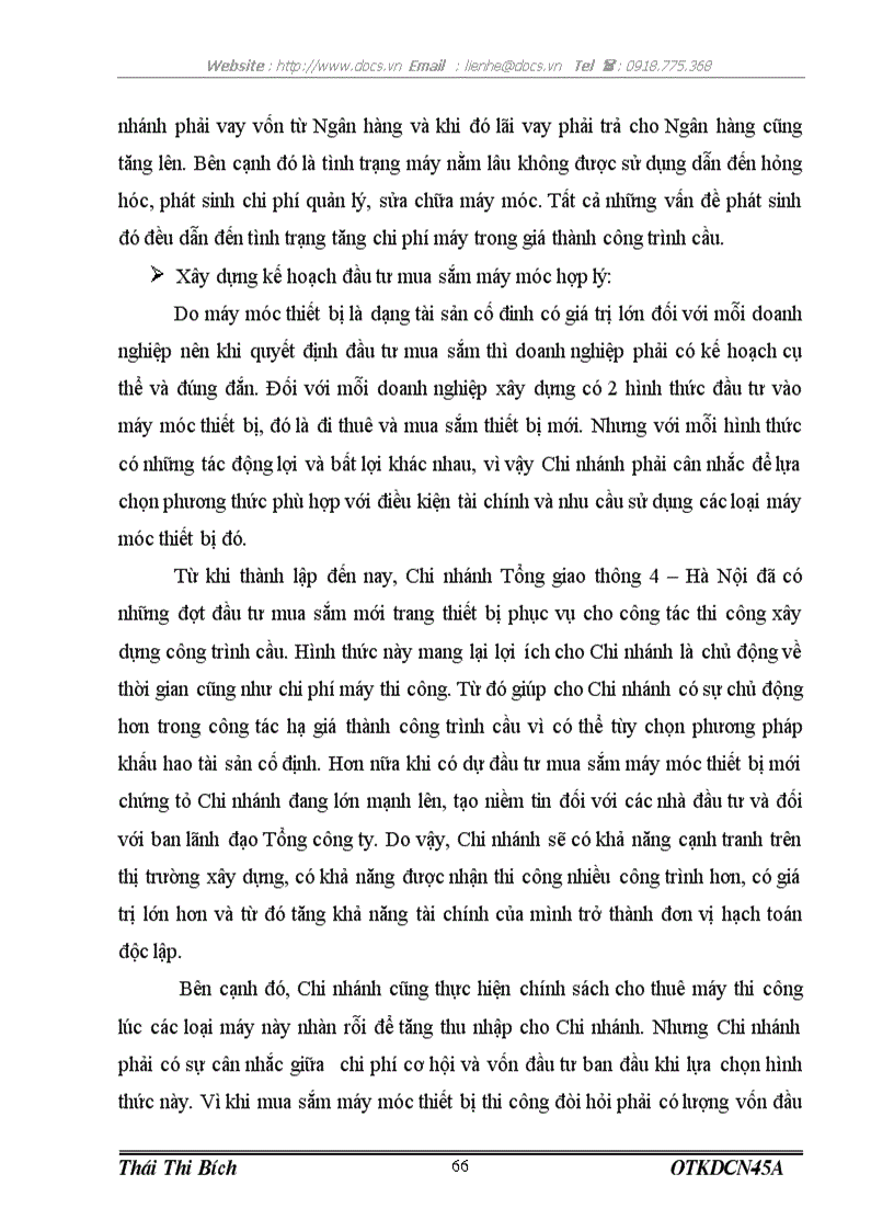 image for page 1số biện pháp hạ giá thành công trình cầu ở Chi nhánh Tổng Công ty xây dựng công trình giao thông 4 Hà Nội