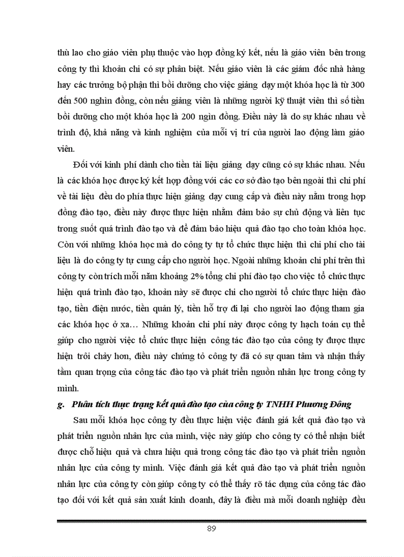 image for page Thực trạng và một số giải pháp nhằm hoàn thiện công tác Tuyển dụng Đào tạo và phát triển nguồn nhân lực tại Công ty TNHH Phương Đông