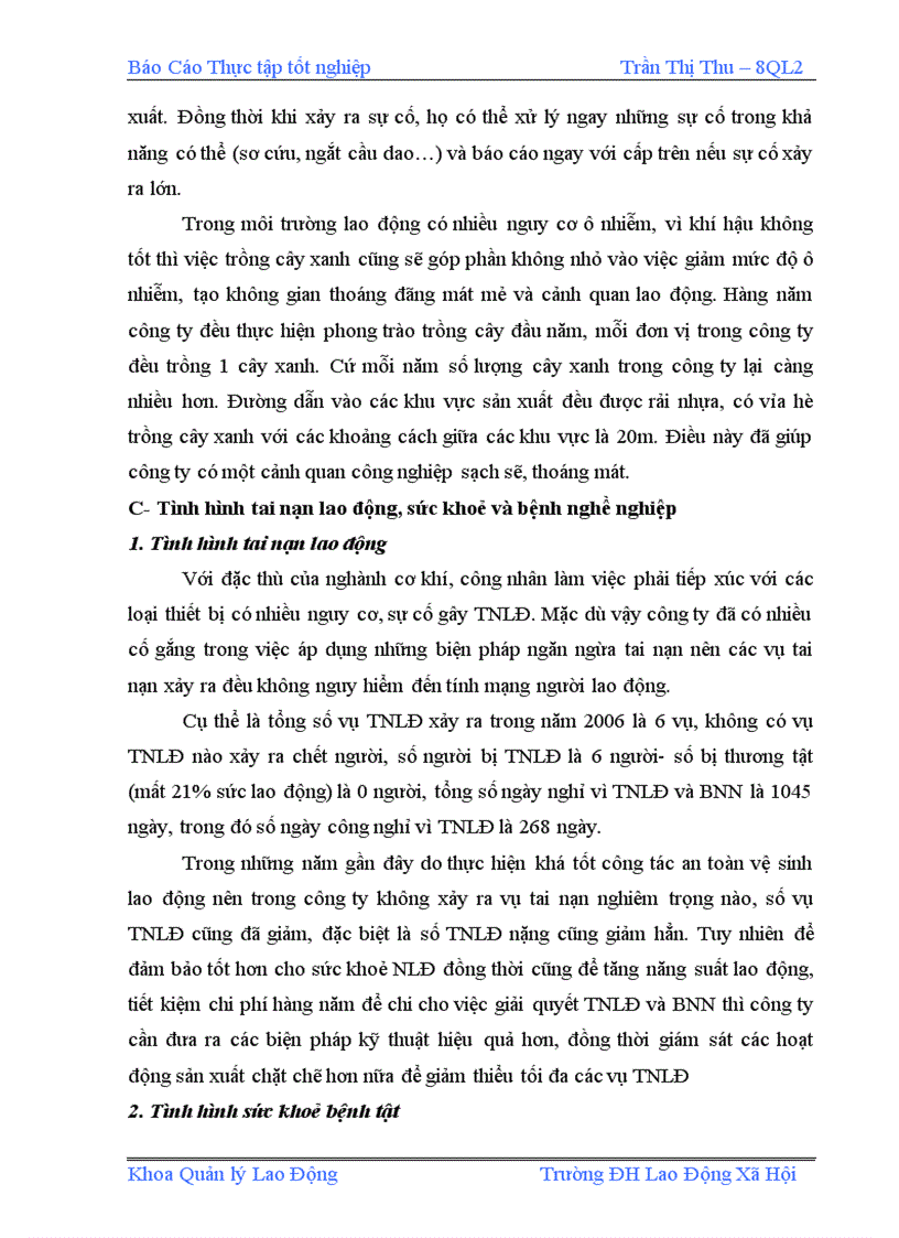 image for page Tìm hiểu về thực trạng công tác Bảo hộ lao động trong Công ty TNHH nhà nước một thành viên Cơ khí Hà Nội