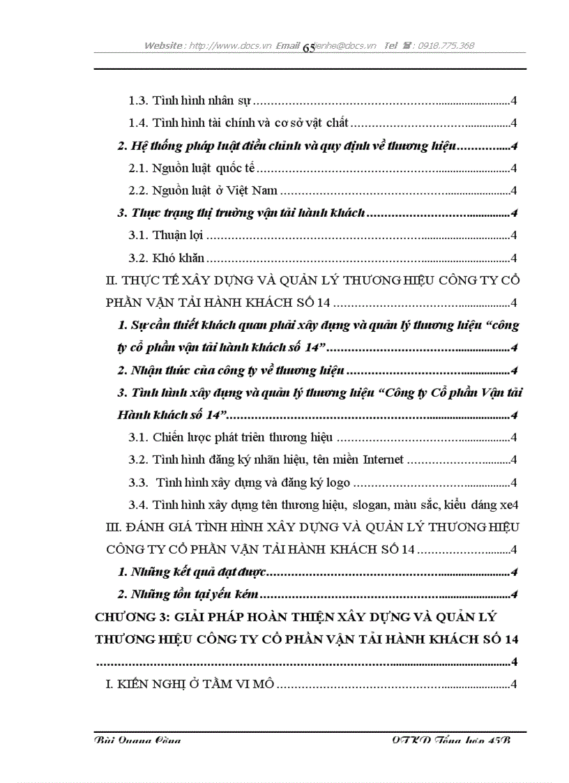 image for page Hoàn thiện việc xây dựng và quản lý thương hiệu Công ty Cổ phần Vận tải Hành khách số 14