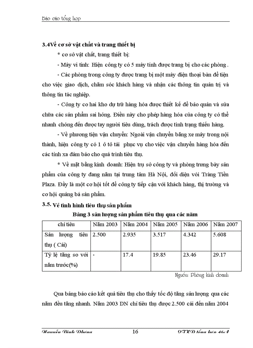 image for page Báo cao tổng hợp Tại Công ty Thương mại và dịch vụ Duy Linh