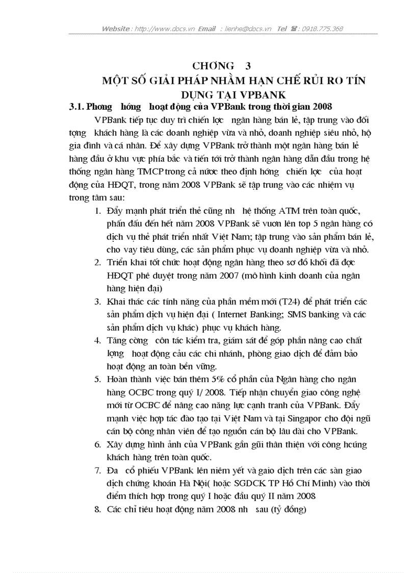 image for page Một số giải pháp phòng ngừa và hạn chế rủi ro tín dụng tại VPBank