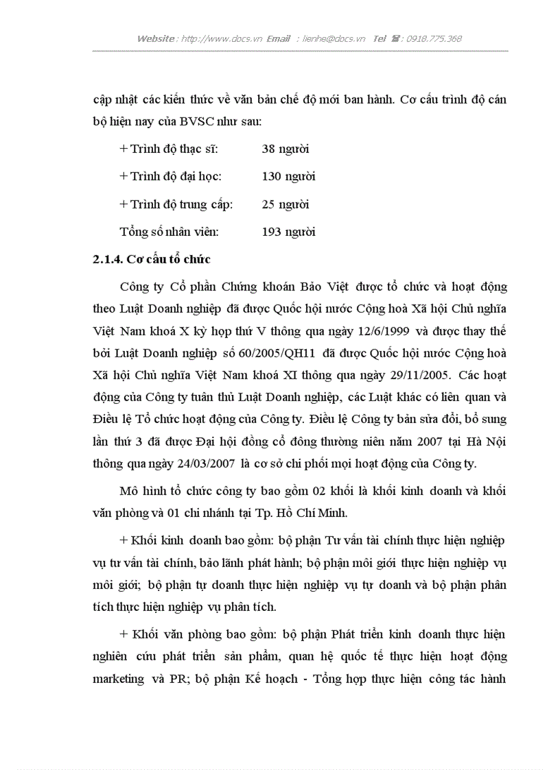 image for page Nâng cao hiệu quả hoạt động tư vấn của Công ty Cổ phần chứng khoán Bảo Việt BVSC