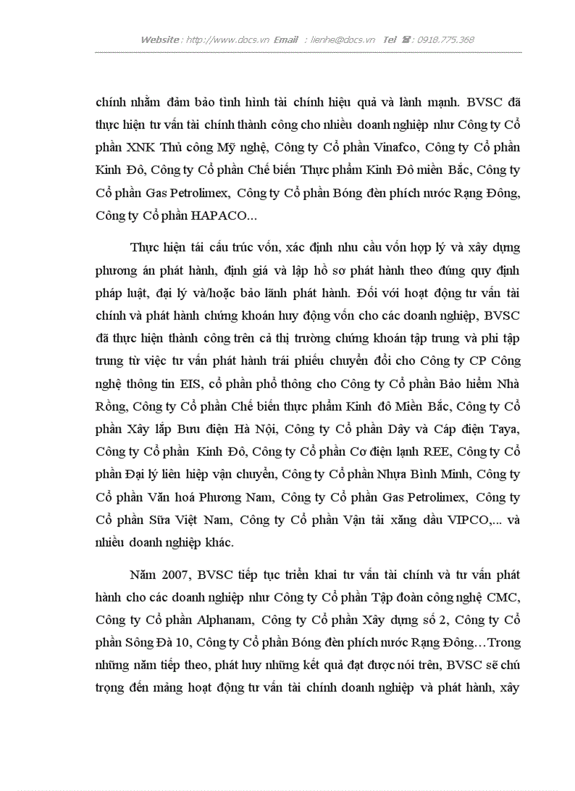 image for page Nâng cao hiệu quả hoạt động tư vấn của Công ty Cổ phần chứng khoán Bảo Việt BVSC