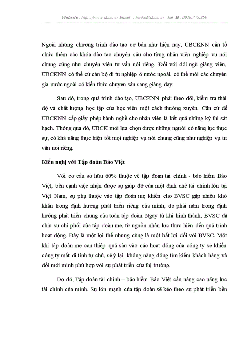 image for page Nâng cao hiệu quả hoạt động tư vấn của Công ty Cổ phần chứng khoán Bảo Việt BVSC