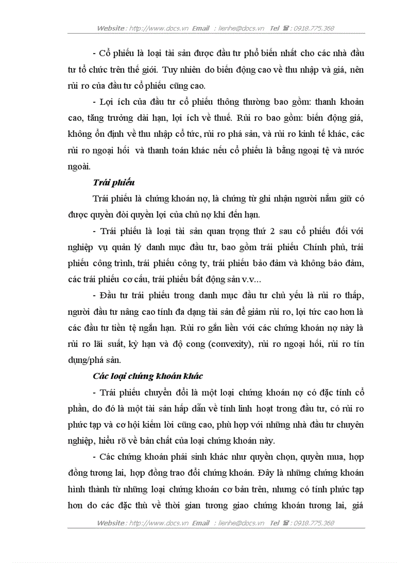 image for page Áp dụng các công cụ toán tài chính vào việc quản lý danh mục đầu tư và ứng dụng trong thị trường chứng khoán Việt Nam