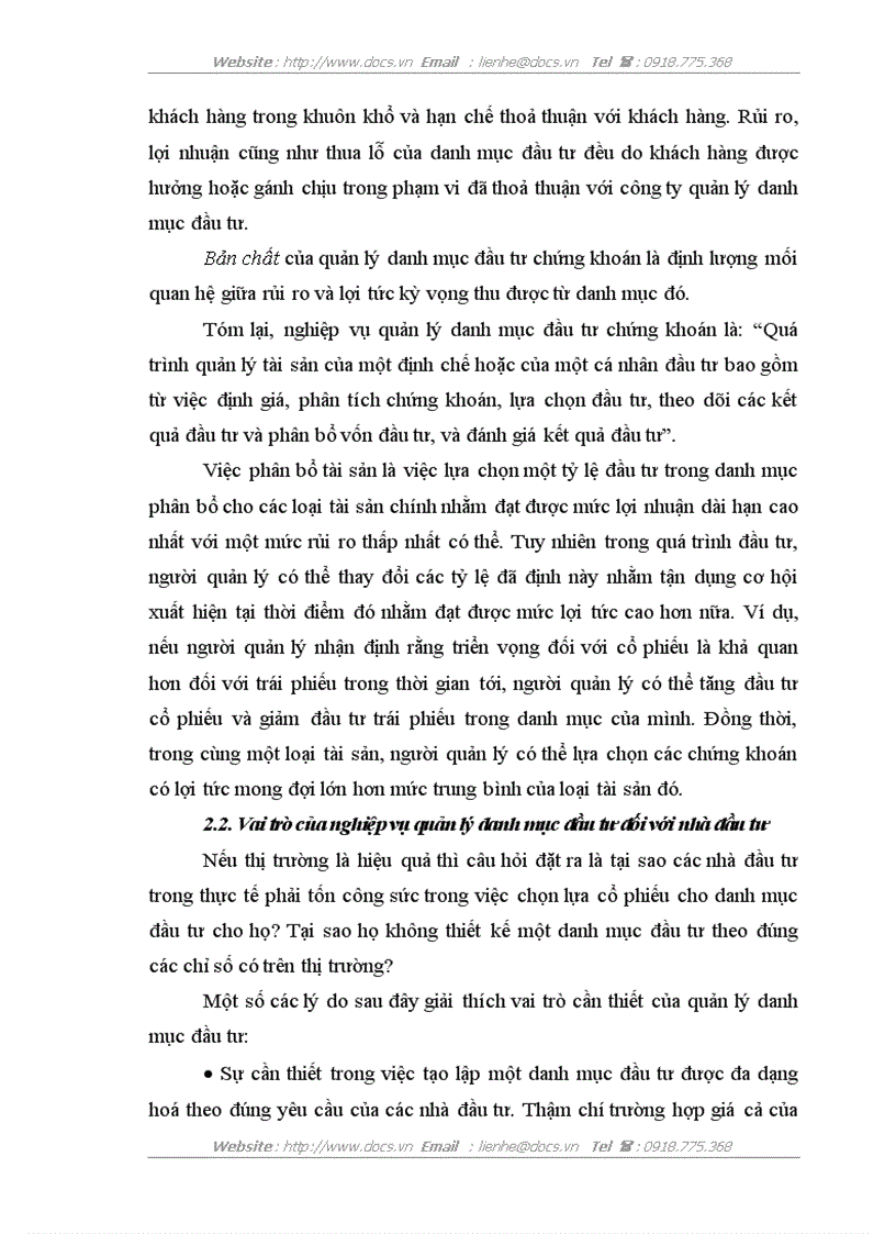 image for page Áp dụng các công cụ toán tài chính vào việc quản lý danh mục đầu tư và ứng dụng trong thị trường chứng khoán Việt Nam
