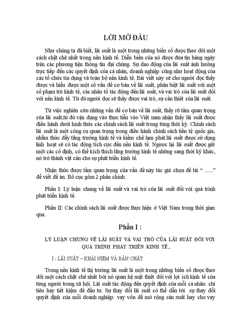 image for page Vai trò của lãi suất đối với quá trình phát triển kinh tế