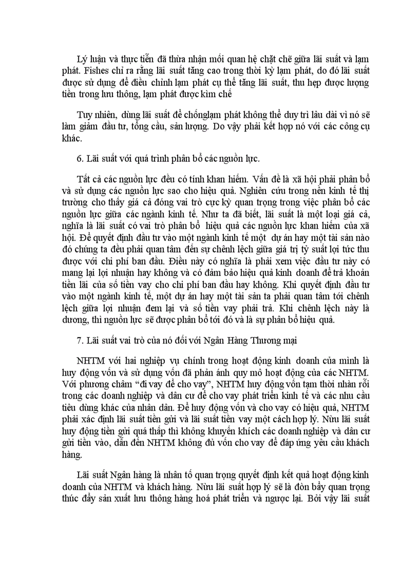 image for page Vai trò của lãi suất đối với quá trình phát triển kinh tế