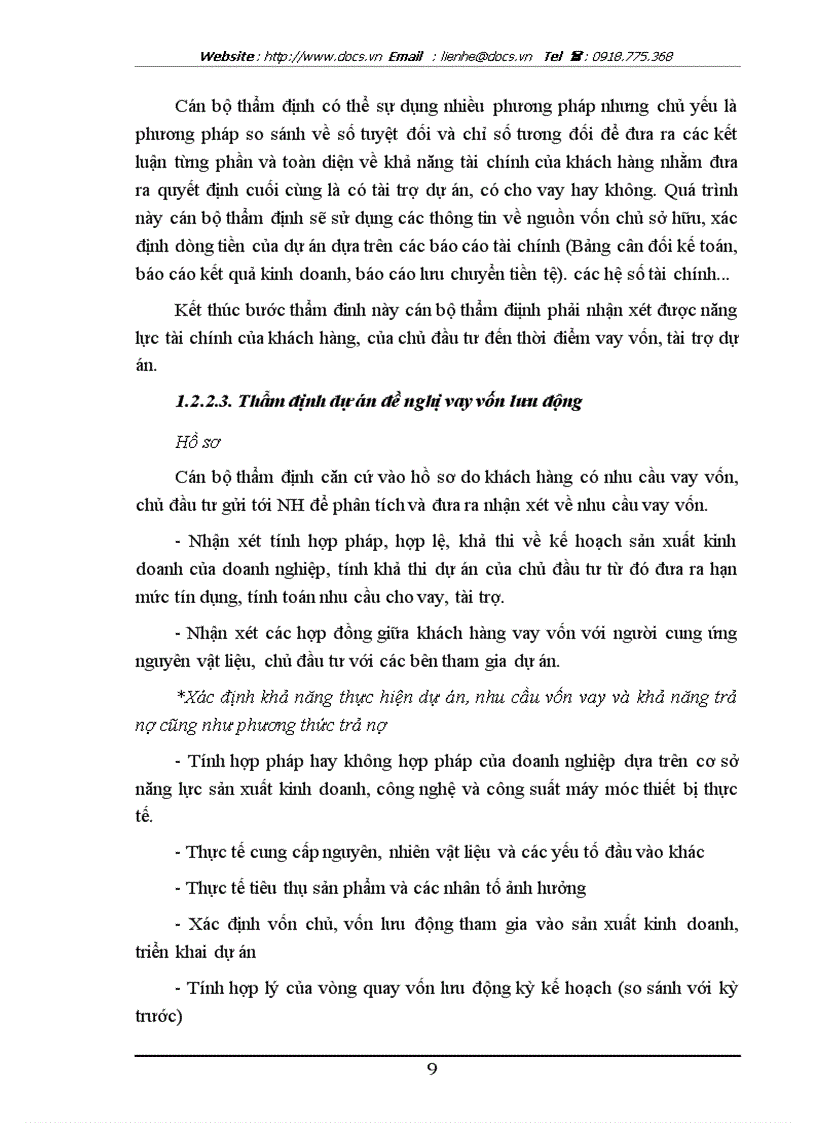 image for page Nâng cao chất lượng thẩm định tài chính dự án cho vay tại Chi nhánh ngânhàng NHNo PTNT AgriBank Tam Trinh