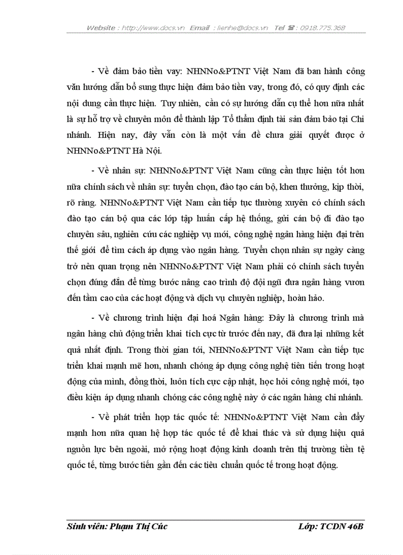 image for page Nâng cao chất lượng tín dụng đối với các doanh nghiệp vừa và nhỏ tại Chi nhánh Ngân hàng Nông nghiệp và Phát triển nông thôn Hà Nộ