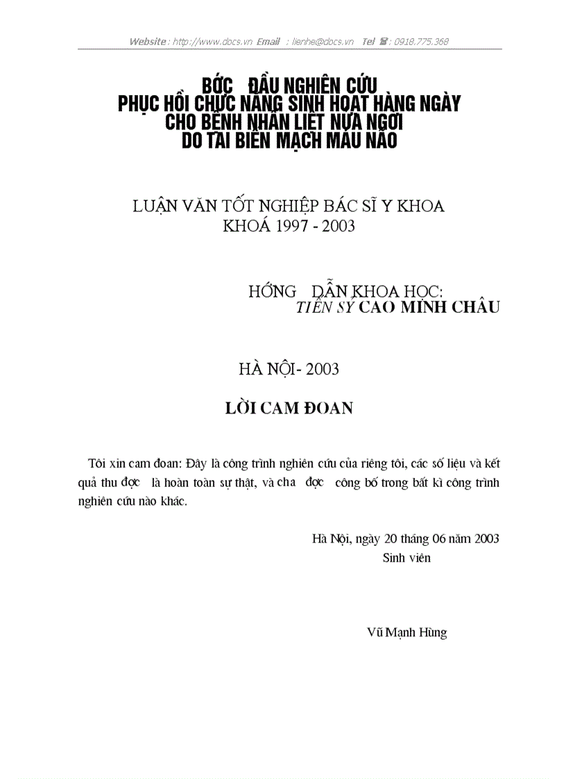 image for page Bước đầu nghiên cứu phục hồi chức năng sinh hoạt hàng ngày cho bệnh nhân liệt nửa người do tai biến mạch máu não