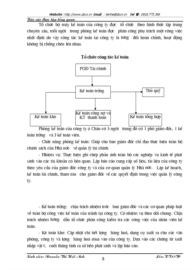 image for page Báo cáo Tại Công ty CP công nghiệp Á Châu lt KT gt