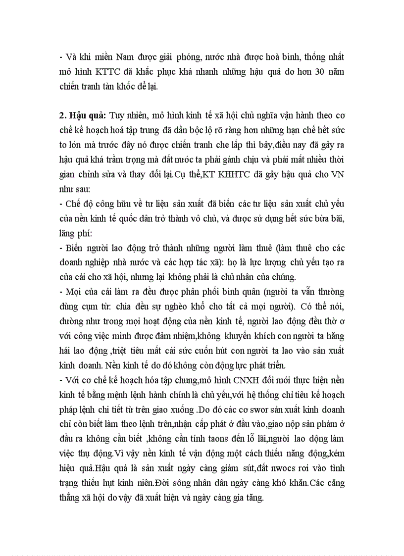 image for page Nền kinh tế kế hoạch hóa tập trung ở Việt Nam trước những năm đổi mới