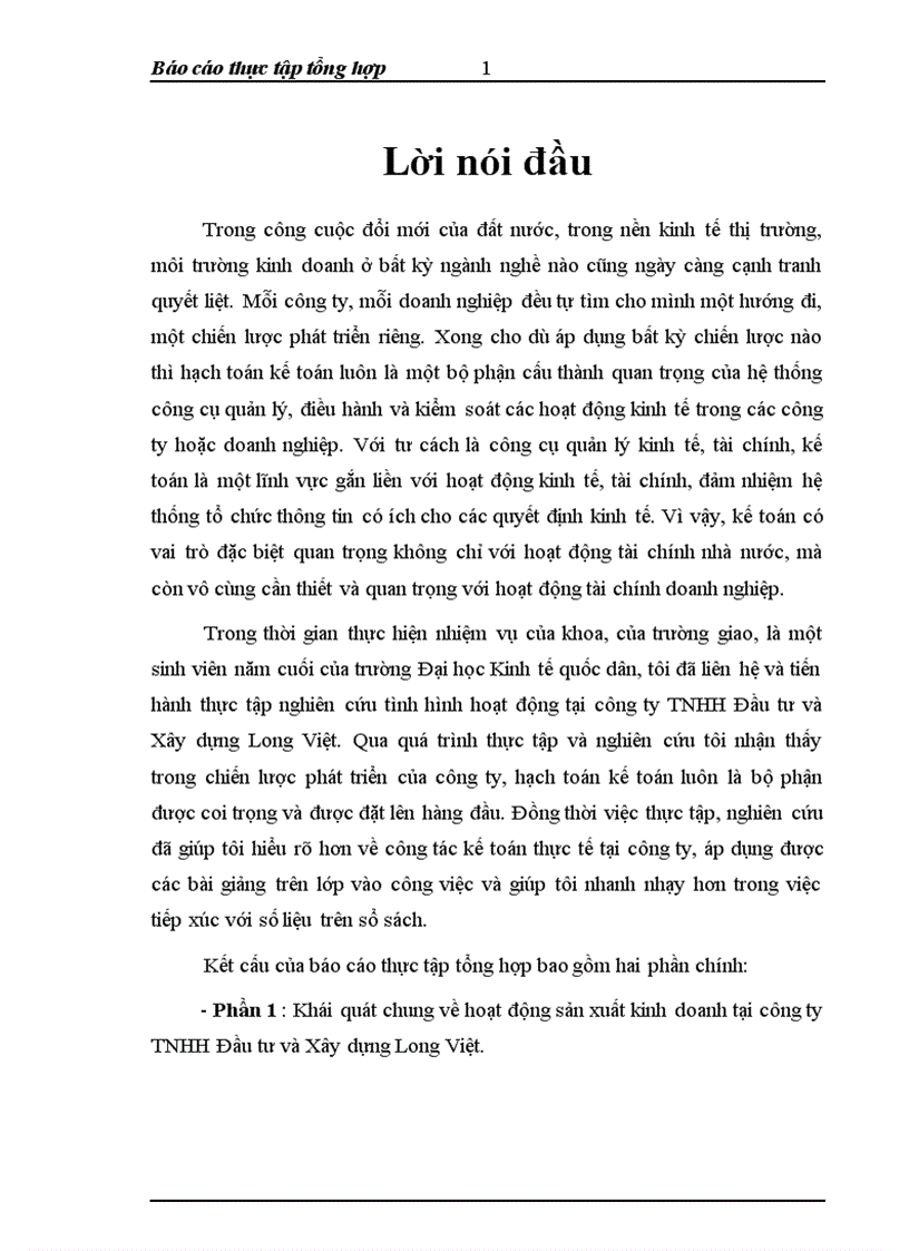 image for page Một số phần hành kế toán chủ yếu tại công ty TNHH Đầu tư và Xây dựng Long Việt