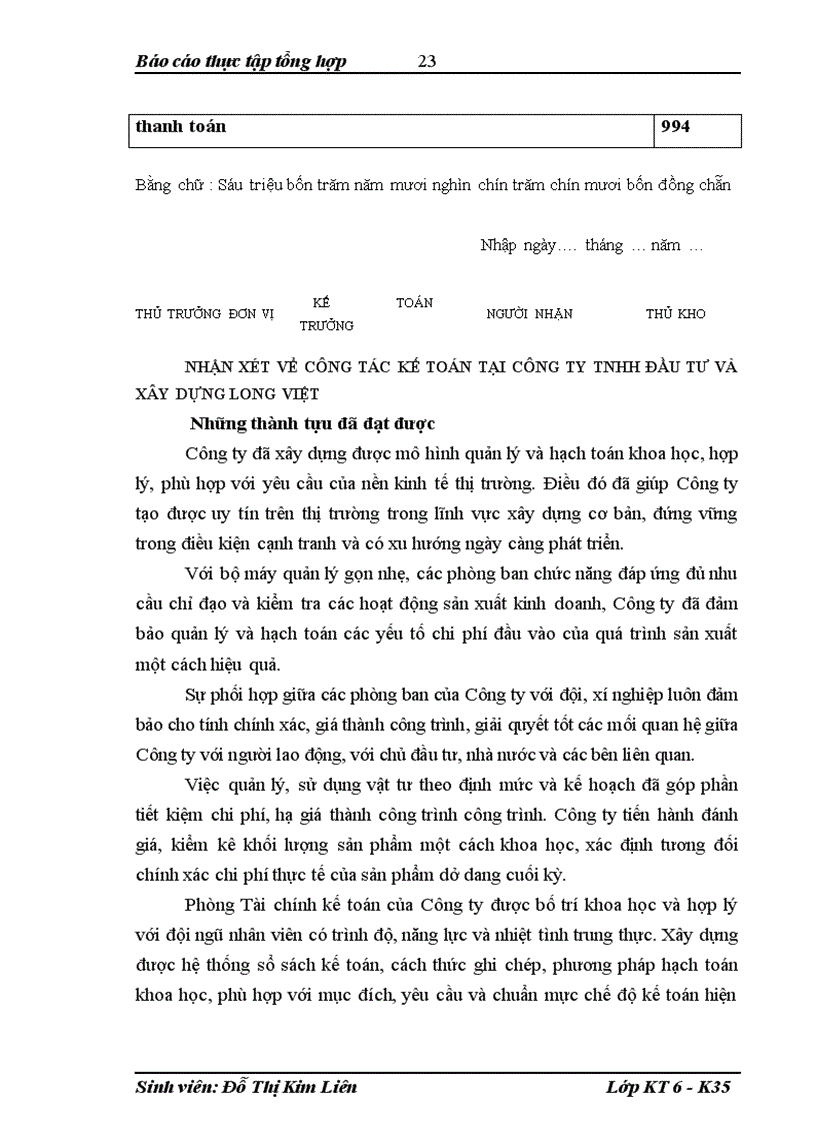 image for page Một số phần hành kế toán chủ yếu tại công ty TNHH Đầu tư và Xây dựng Long Việt