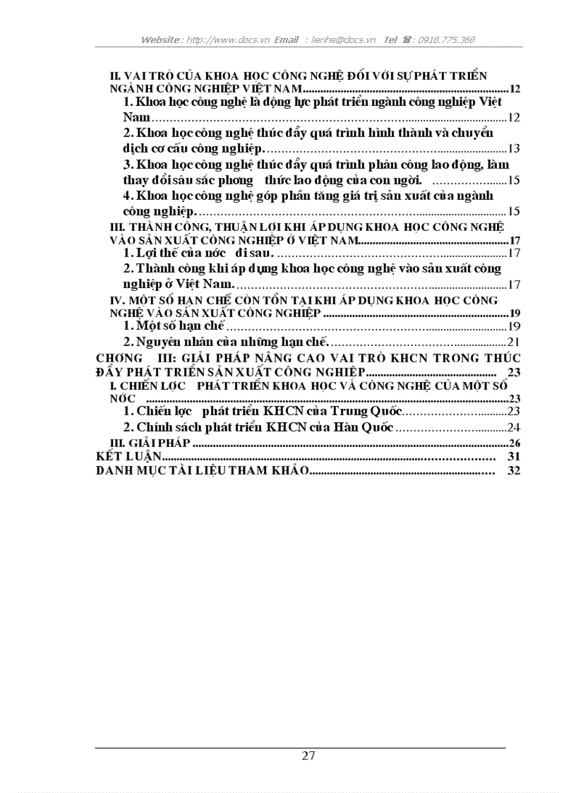 image for page Vai trò của khoa học công nghệ đối với sự phát triển công nghiệp việt nam