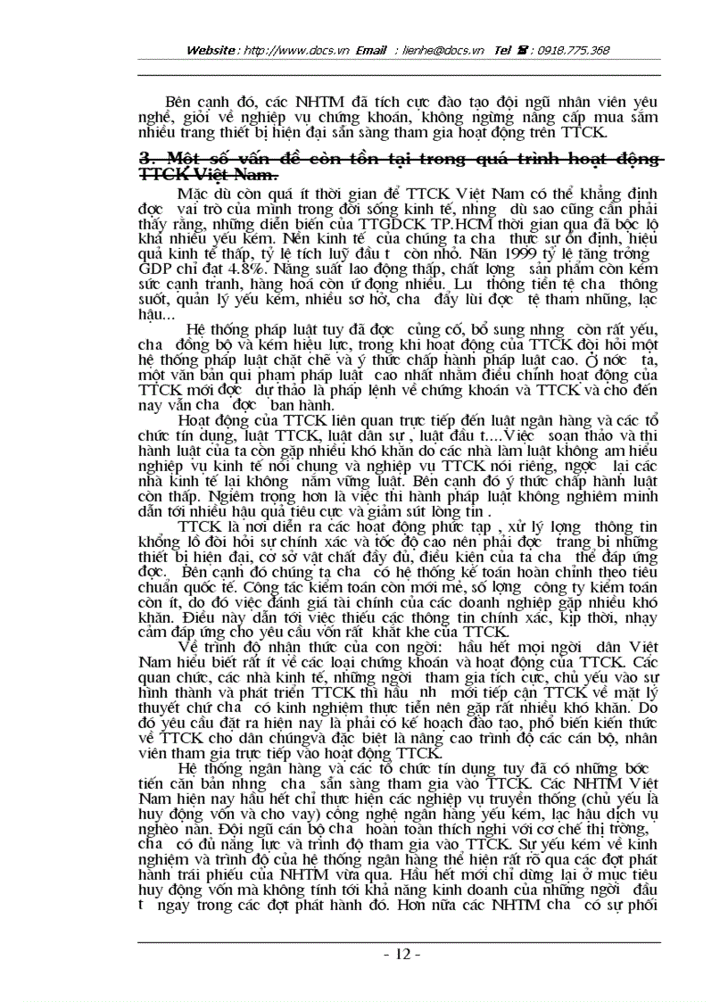 image for page Hoạt động của NHTM trong quá trình hình thành và phát triển TTCK ở Việt Nam