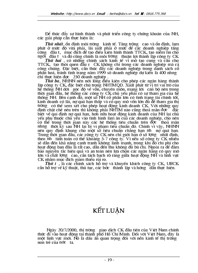 image for page Hoạt động của NHTM trong quá trình hình thành và phát triển TTCK ở Việt Nam