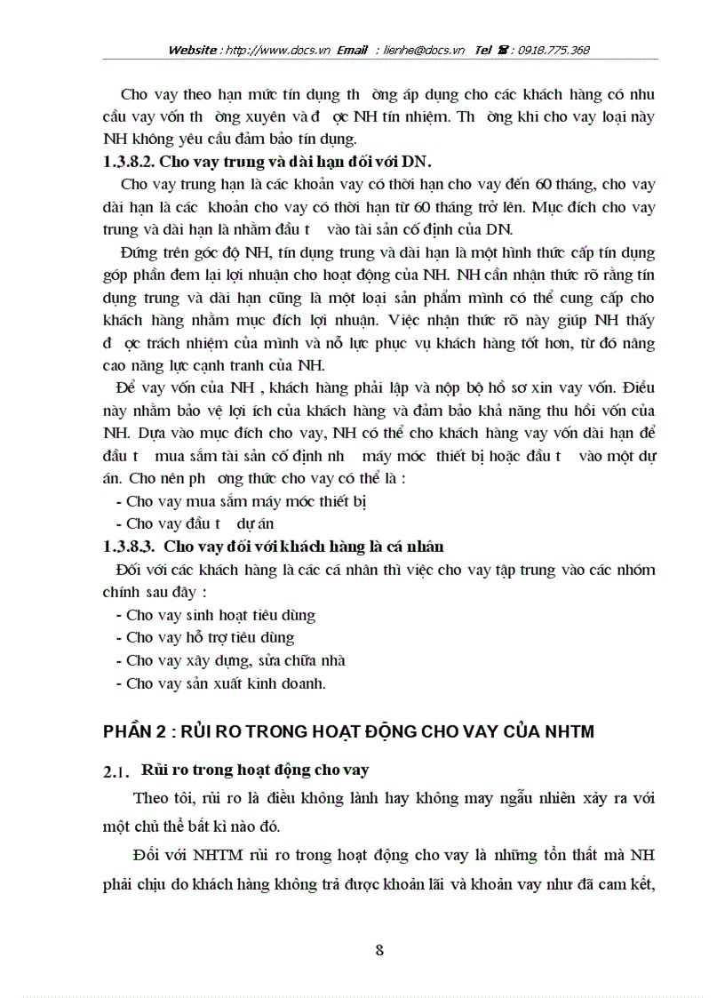 image for page Hạn chế rủi ro trong hoạt động cho vay của các NHTM