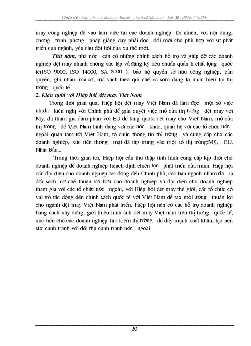 image for page Giải pháp nhằm nâng cao khả năng cạnh tranh của hàng dệt may Việt Nam trên thị trường quốc tế