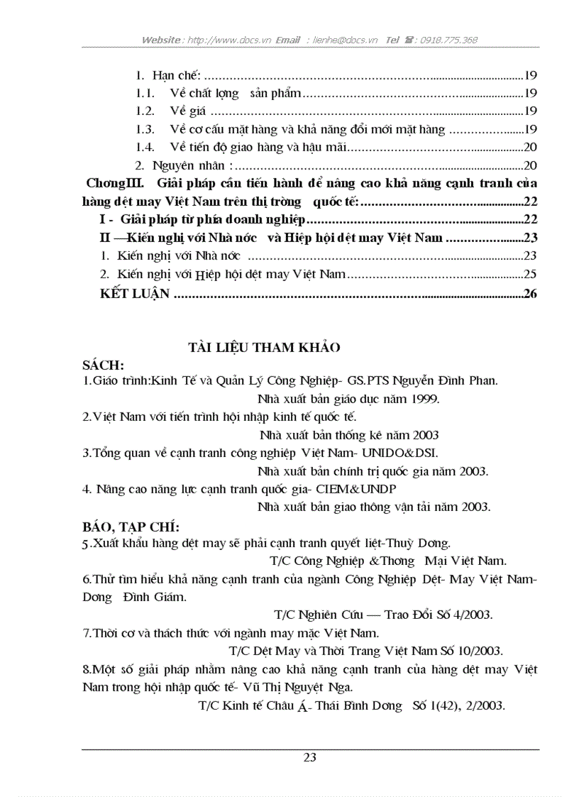 image for page Giải pháp nhằm nâng cao khả năng cạnh tranh của hàng dệt may Việt Nam trên thị trường quốc tế