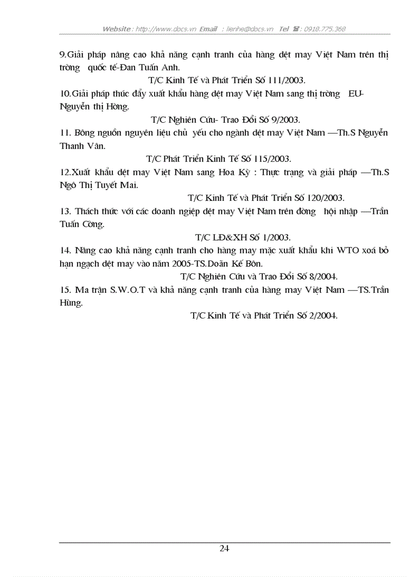 image for page Giải pháp nhằm nâng cao khả năng cạnh tranh của hàng dệt may Việt Nam trên thị trường quốc tế