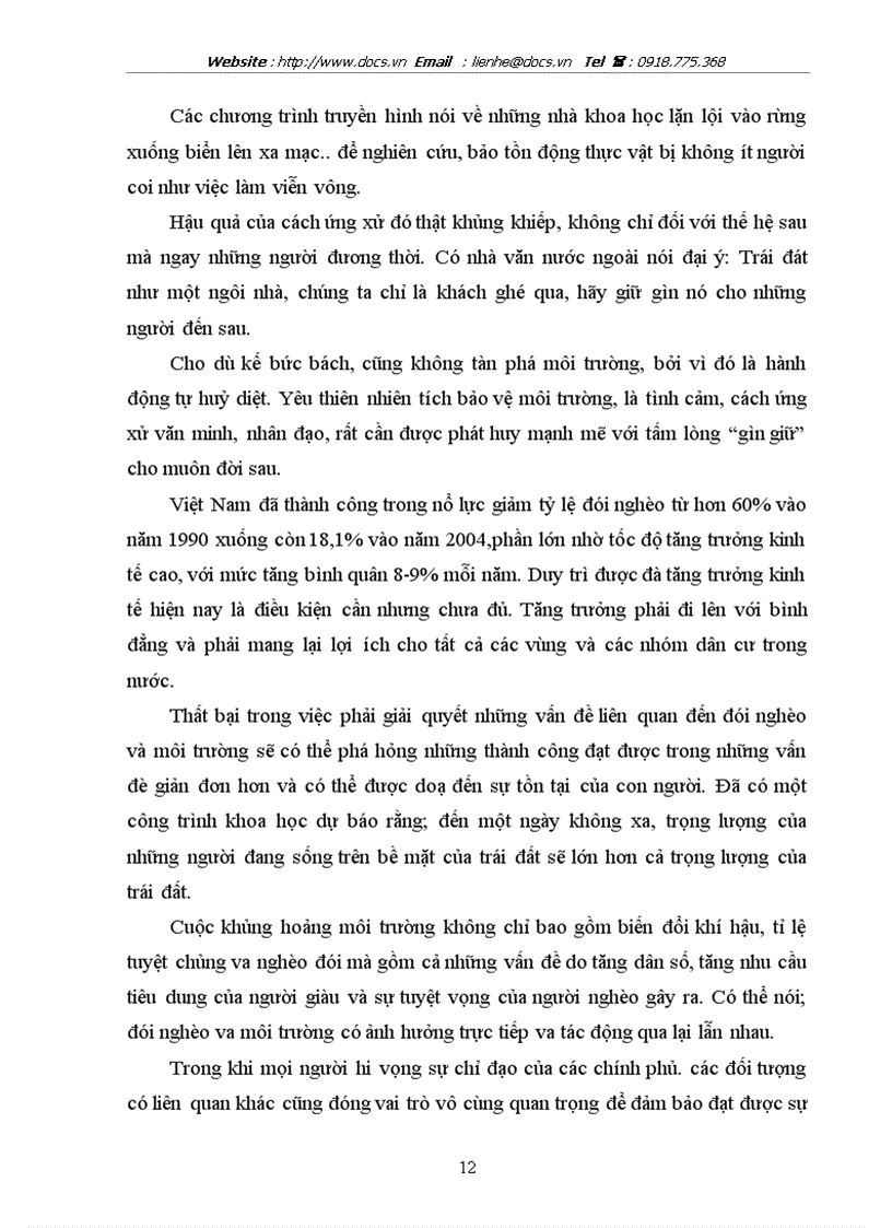 image for page Mối quan hệ giữa đói nghèo và môi trường