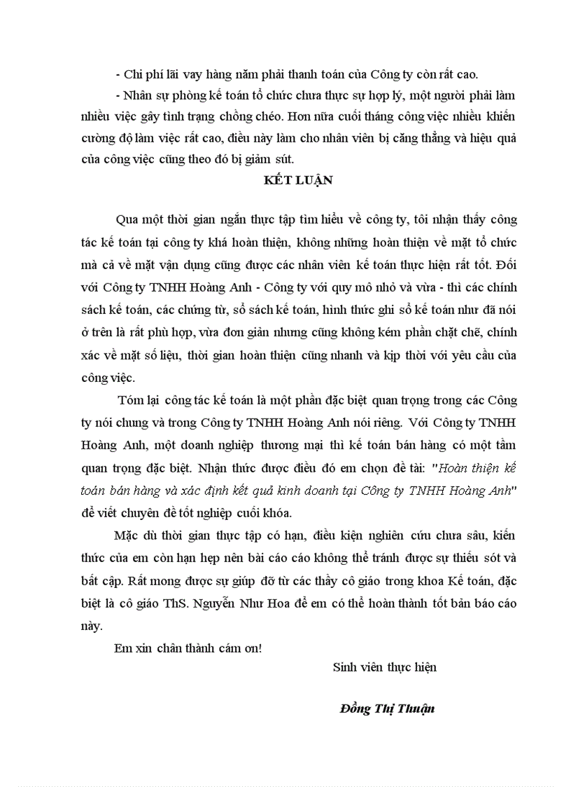 image for page Hoàn thiện công tác kế toán bán hàng và xác định kết quả kinh doanh tại công ty tnhh hoàng anh