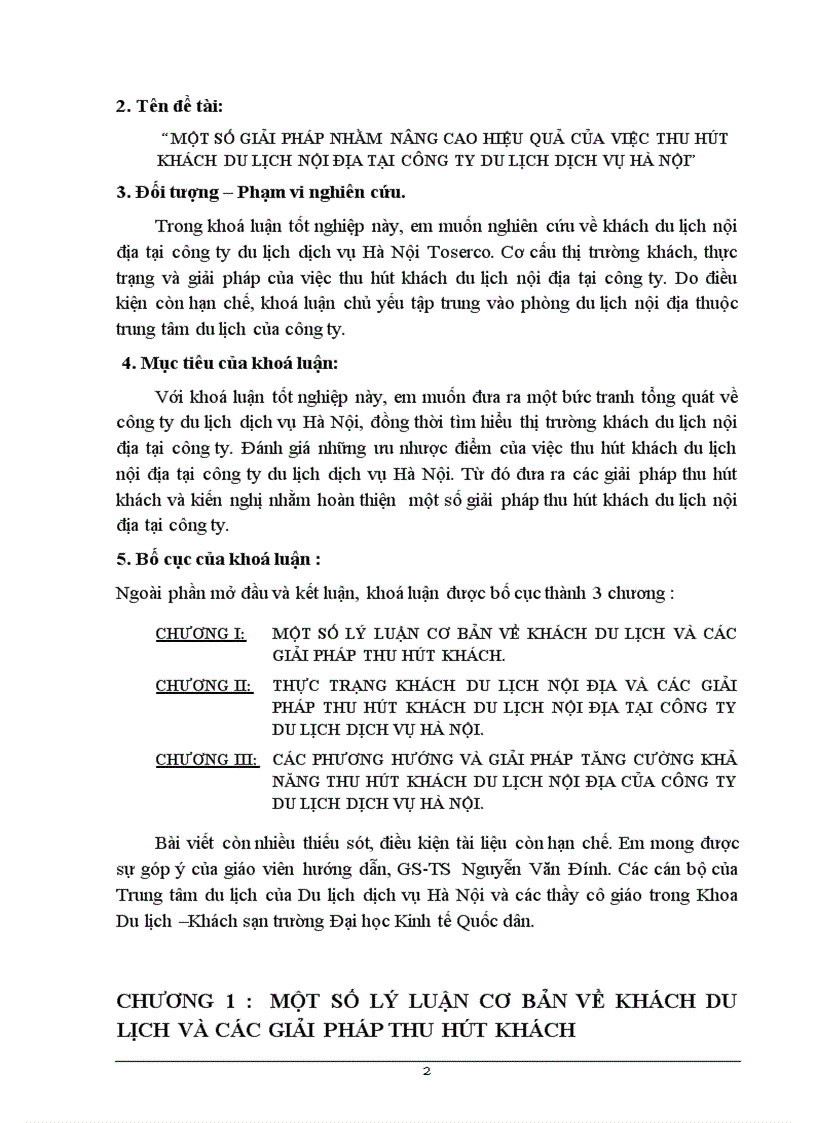 image for page Một số giải pháp nhằm nâng cao hiệu quả của việc thu hút khách du lịch nội địa tại công ty du lịch hà nội