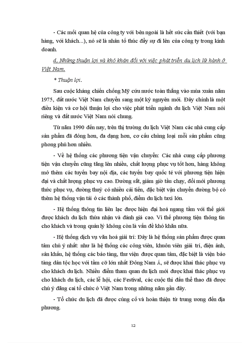 image for page Thực trạng hoạt động kinh doanh du lịch lữ hành của công ty du lịch Việt Nam Hà Nội