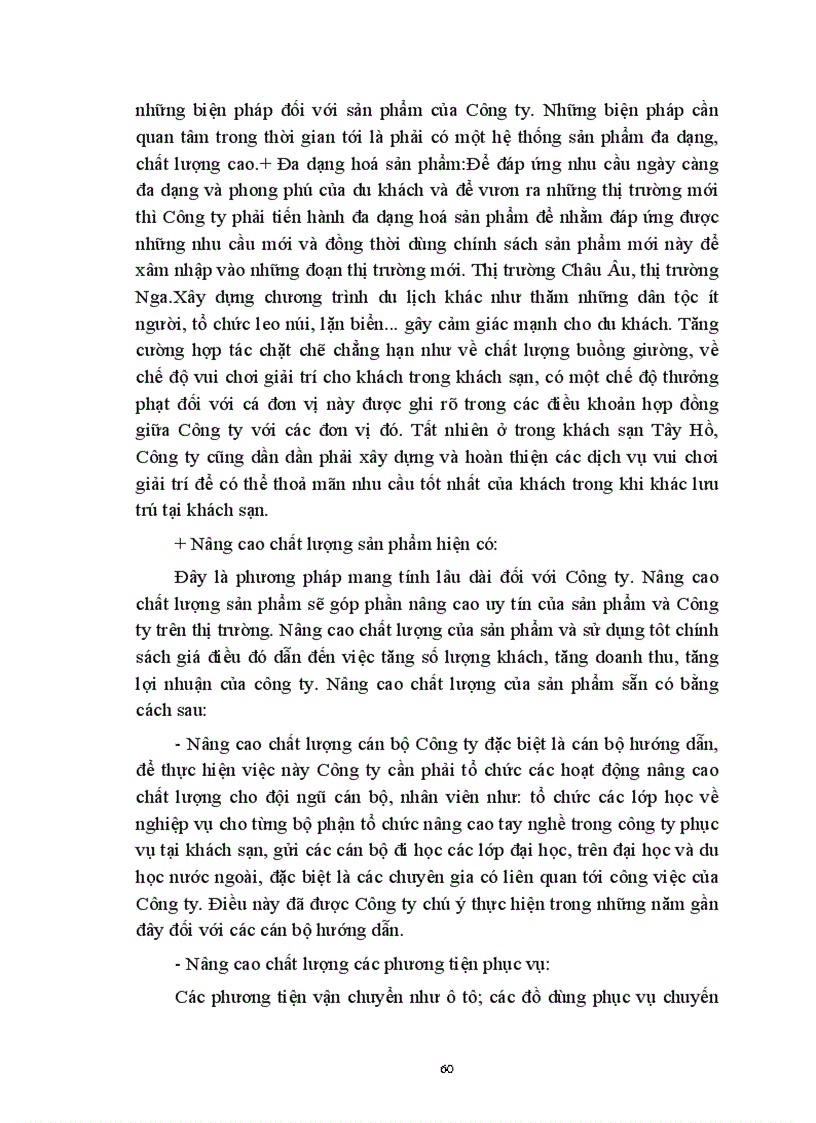 image for page Thực trạng về chính sách giá trong kinh doanh lữ hành ở công ty Du lịch dịch vụ Tây Hồ