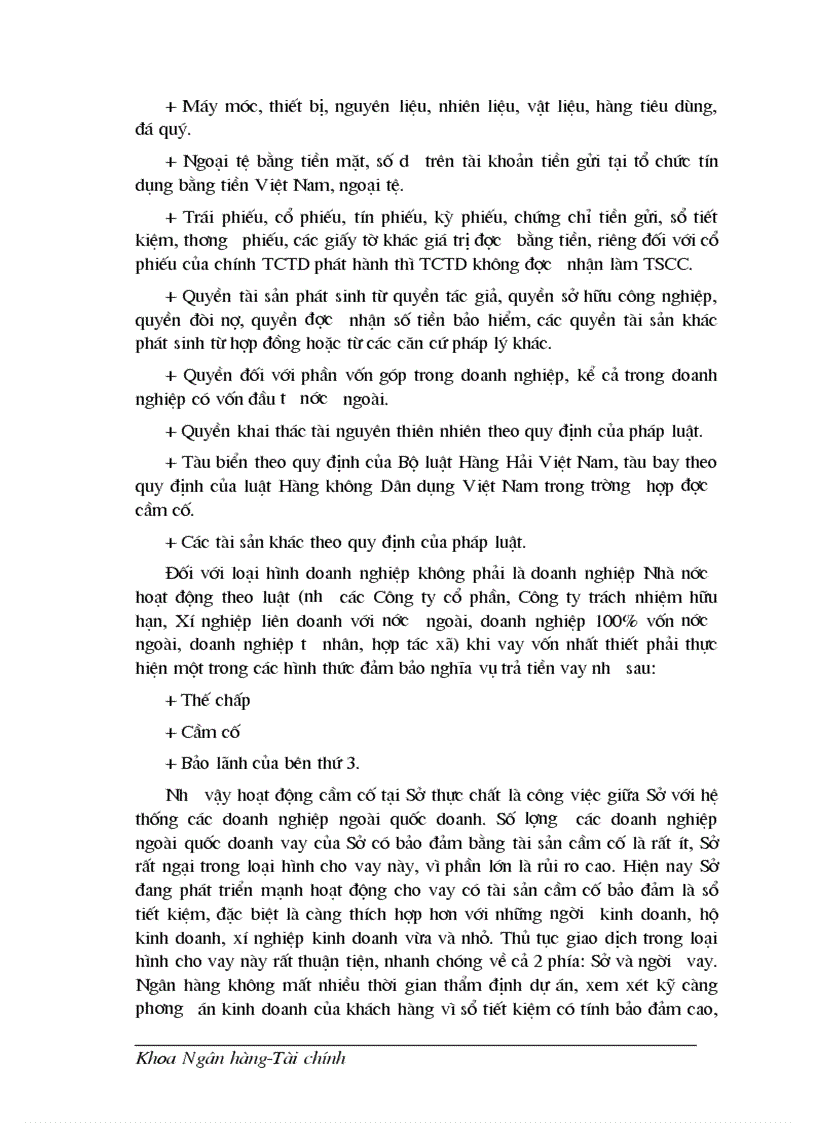 image for page Nâng cao hiệu quả bảo đảm tiền vay bằng tài sản cầm cố thế chấp tại Sở Giao dịch 1 ngânhàng NHTMCP Công Thương VietinBank Việt Nam