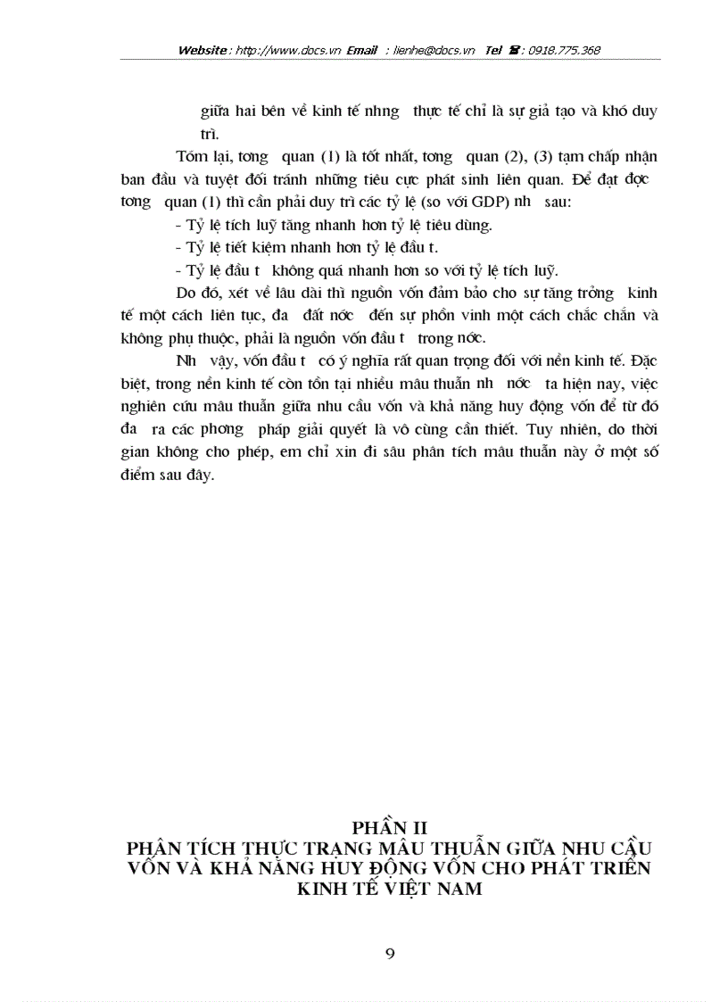 image for page Vận dụng triết học Mác Lê Nin với việc giải quyết mâu thuẫn giữa nhu cầu vốn và khả năng huy động vốn cho phát triển nền kinh tế Việt Nam