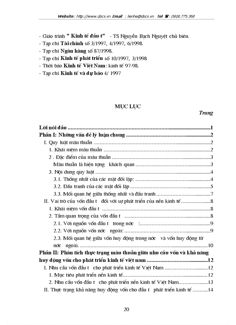 image for page Vận dụng triết học Mác Lê Nin với việc giải quyết mâu thuẫn giữa nhu cầu vốn và khả năng huy động vốn cho phát triển nền kinh tế Việt Nam