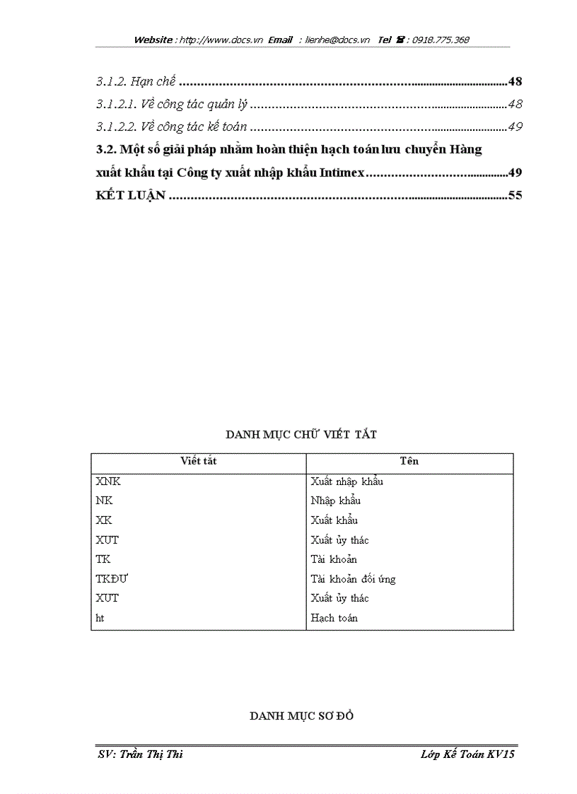 image for page Hoàn thiện kế toán lưu chuyển hàng xuất khẩu tại Công ty xuất nhập khẩu Intimex