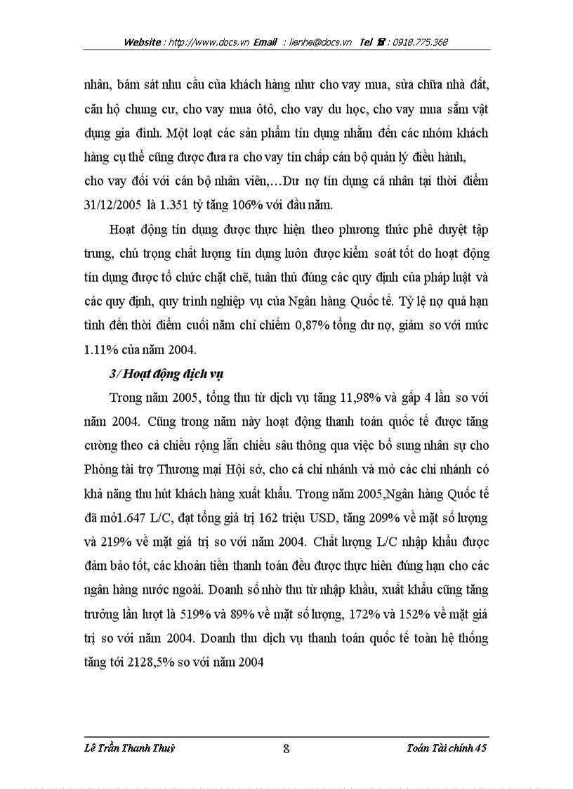 image for page Sử dụng mô hình ARCH GARCH để phân tích và đành giá rủi ro tín dụng tại Ngân hàng Quốc tế VIB