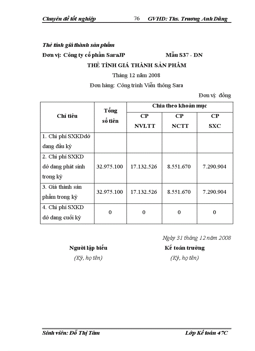 image for page Hoàn thiện kế toán chi phí sản xuất và tính giá thành sản phẩm tại công ty cổ phần SaraJP