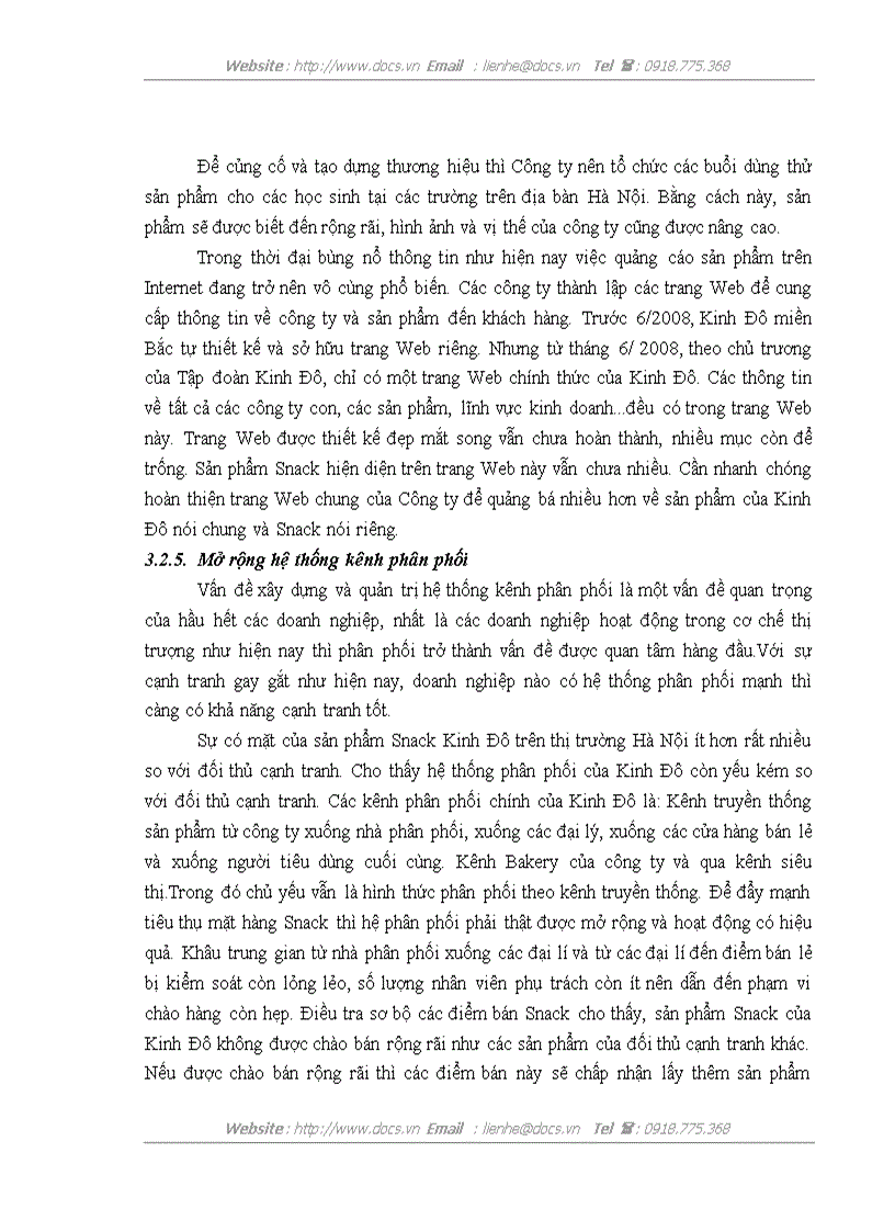 image for page Đẩy mạnh tiêu thụ sản phẩm Snack của Công ty cổ phần chế biến thực phẩm Kinh Đô miền Bắc trên thị trường Hà Nội